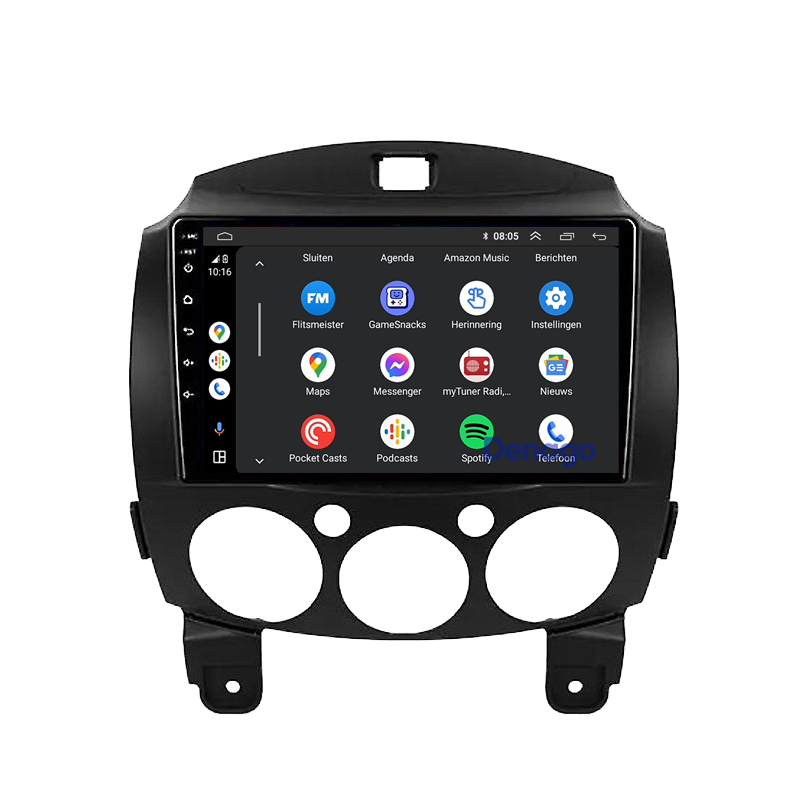 Mazda 2 CarPlay autoradio | 2008 t/m 2014 | Denago DNG-A26 | 9 inch | Android 13 | Draadloos CarPlay & Android Auto