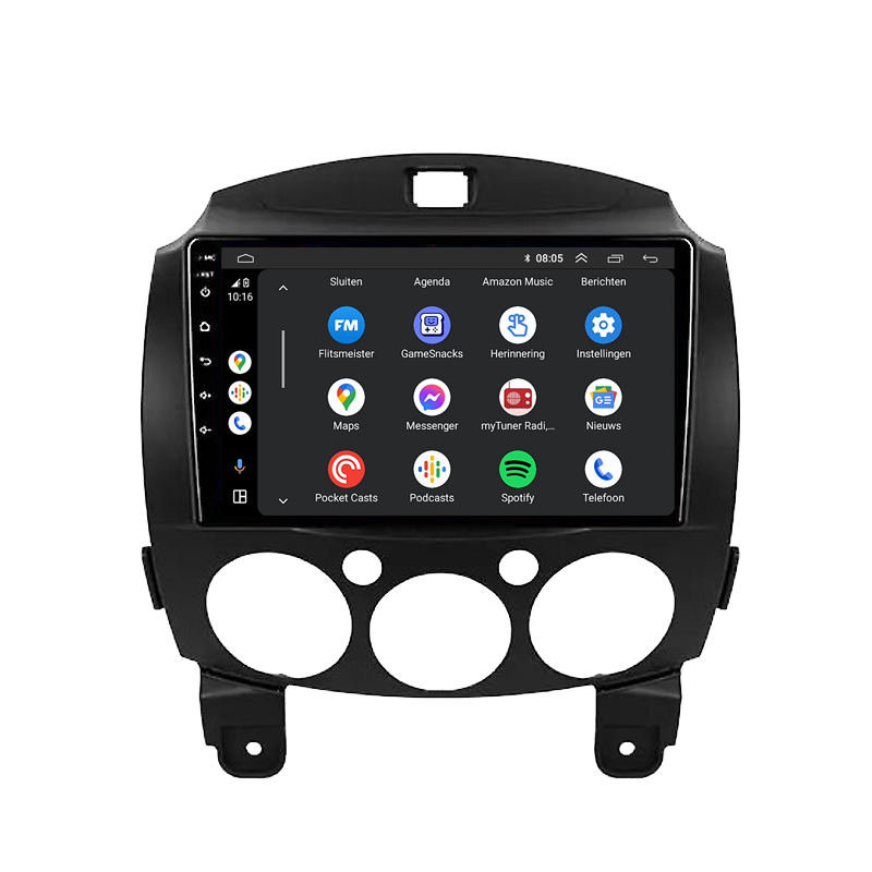Mazda 2 | Android 13 | Autoradio | 2008 t/m 2014 | CarPlay & Android Auto-4