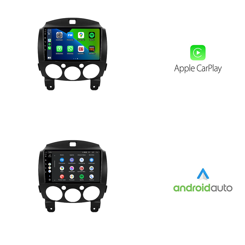 Mazda 2 | Android 13 | Autoradio | 2008 t/m 2014 | CarPlay & Android Auto-2