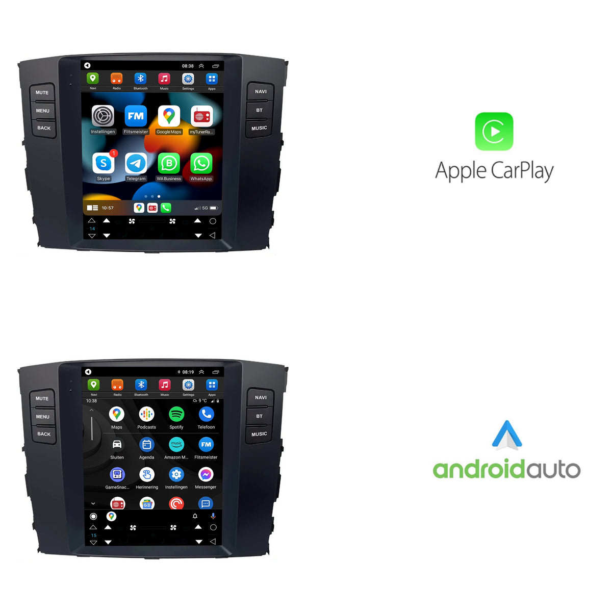 Mitsubishi Pajero CarPlay & Android Auto autoradio | 2006 t/m 2014 | Android 15 | Davilon | Groot scherm-2
