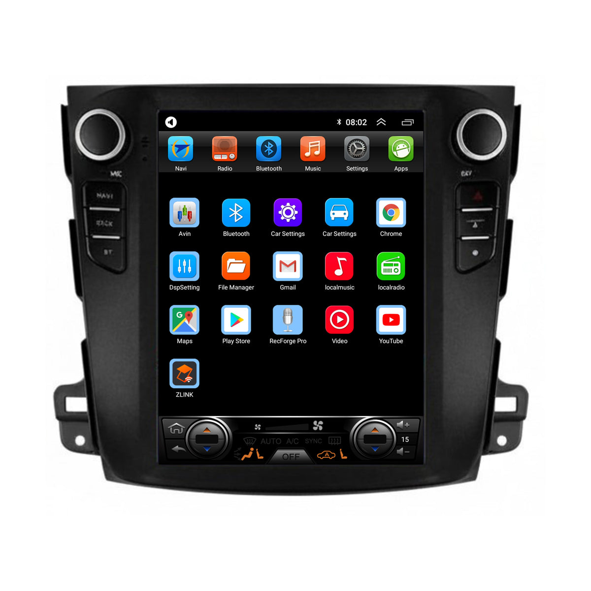 Mitsubishi Outlander CarPlay & Android Auto autoradio | 2008 t/m 2012 | Android 15 | Davilon | Groot scherm-5