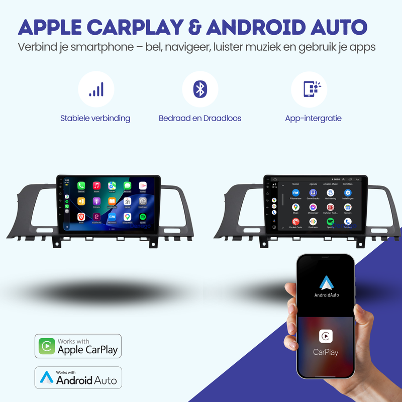 Nissan Murano Z51 CarPlay autoradio | 2008 t/m 2016 | Denago DNG-A385 | 9 inch | Android 13 | Draadloos CarPlay & Android Auto-2