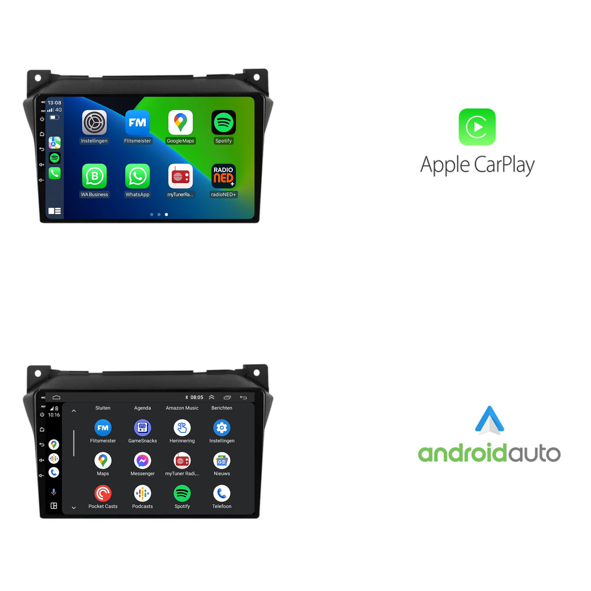 Nissan Pixo CarPlay & Android Auto autoradio | 2009 t/m 2014 | Android 13 | Davilon