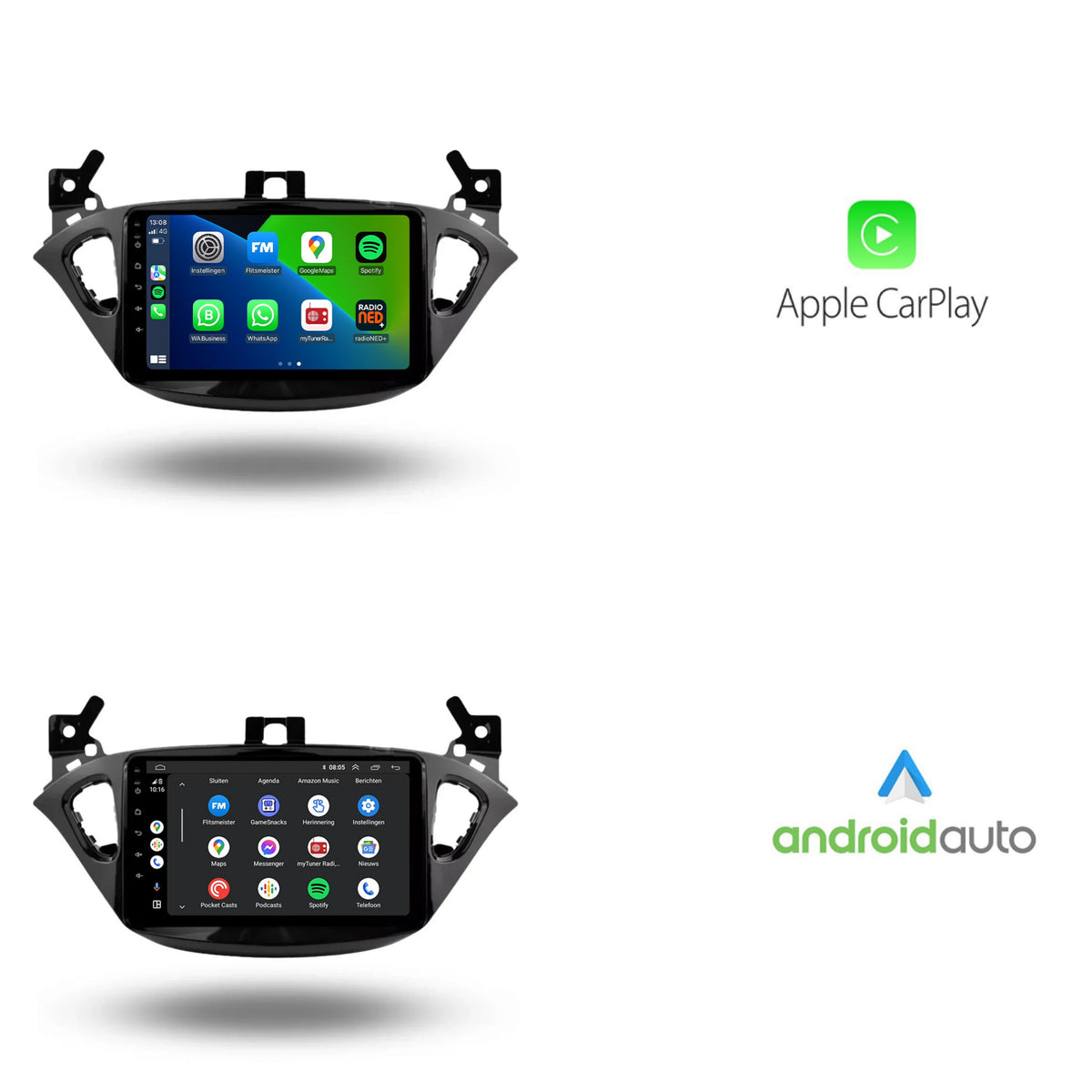 Opel Corsa CarPlay & Android Auto autoradio | 2014 t/m 2019 | Android 13 | Davilon