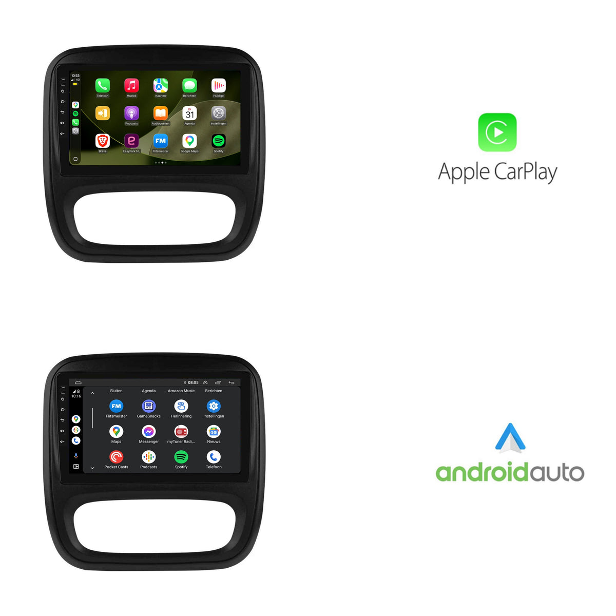 Renault Trafic 3 CarPlay & Android Auto Autoradio | 2014 bis 2021 | Android 13 | Davilon