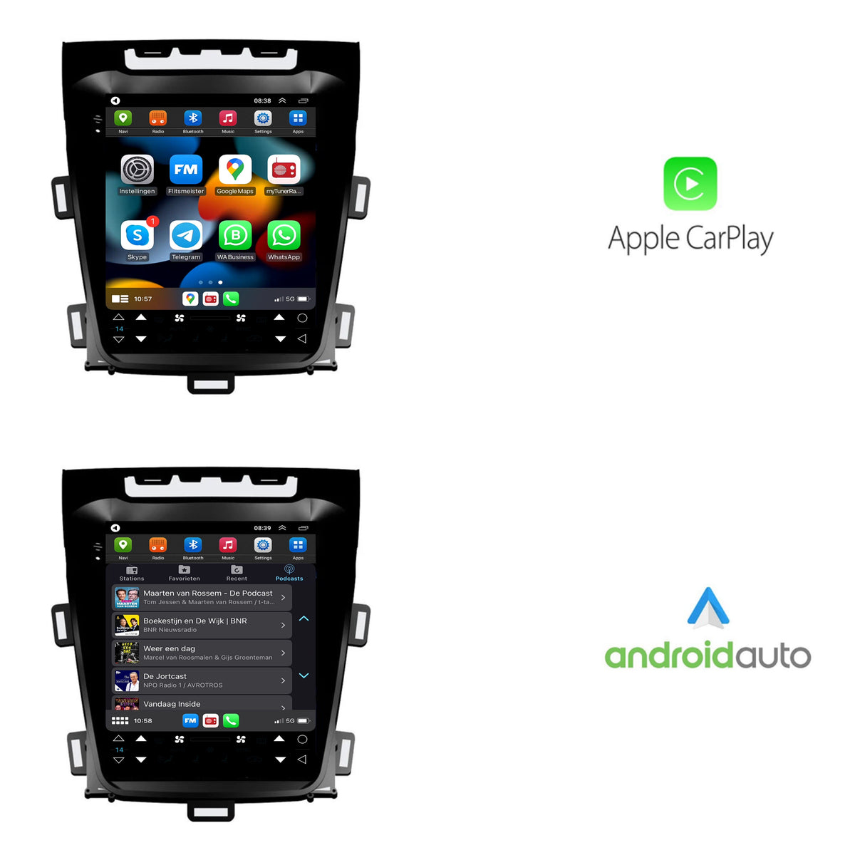 Opel Zafira C CarPlay & Android Auto autoradio | 2012 t/m 2016 | Android 15 | Davilon | Groot scherm-2