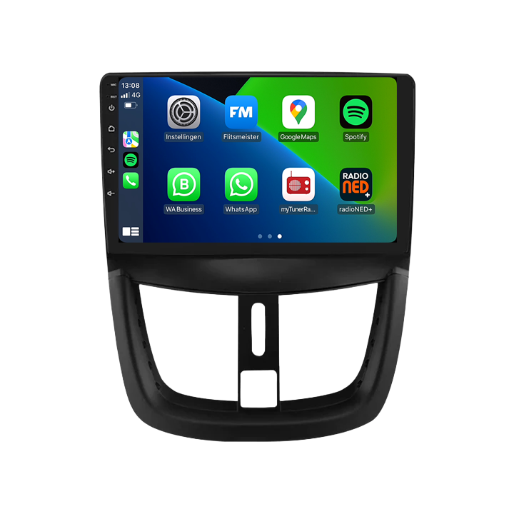 Peugeot 207 | 206+ | 207cc | Android 13 | Autoradio | 2006 t/m 2015 | CarPlay  & Android Auto-1