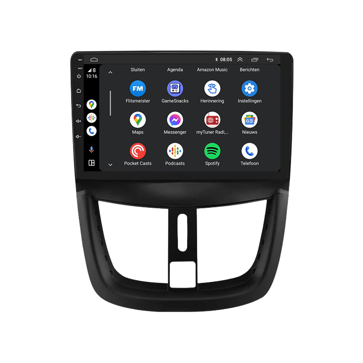 Peugeot 207 | 206+ | 207cc | Android 13 | Autoradio | 2006 t/m 2015 | CarPlay  & Android Auto-4