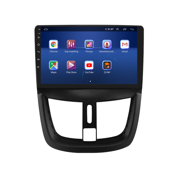 Peugeot 207 | 206+ | 207cc | Android 13 | Autoradio | 2006 t/m 2015 | CarPlay  & Android Auto-3