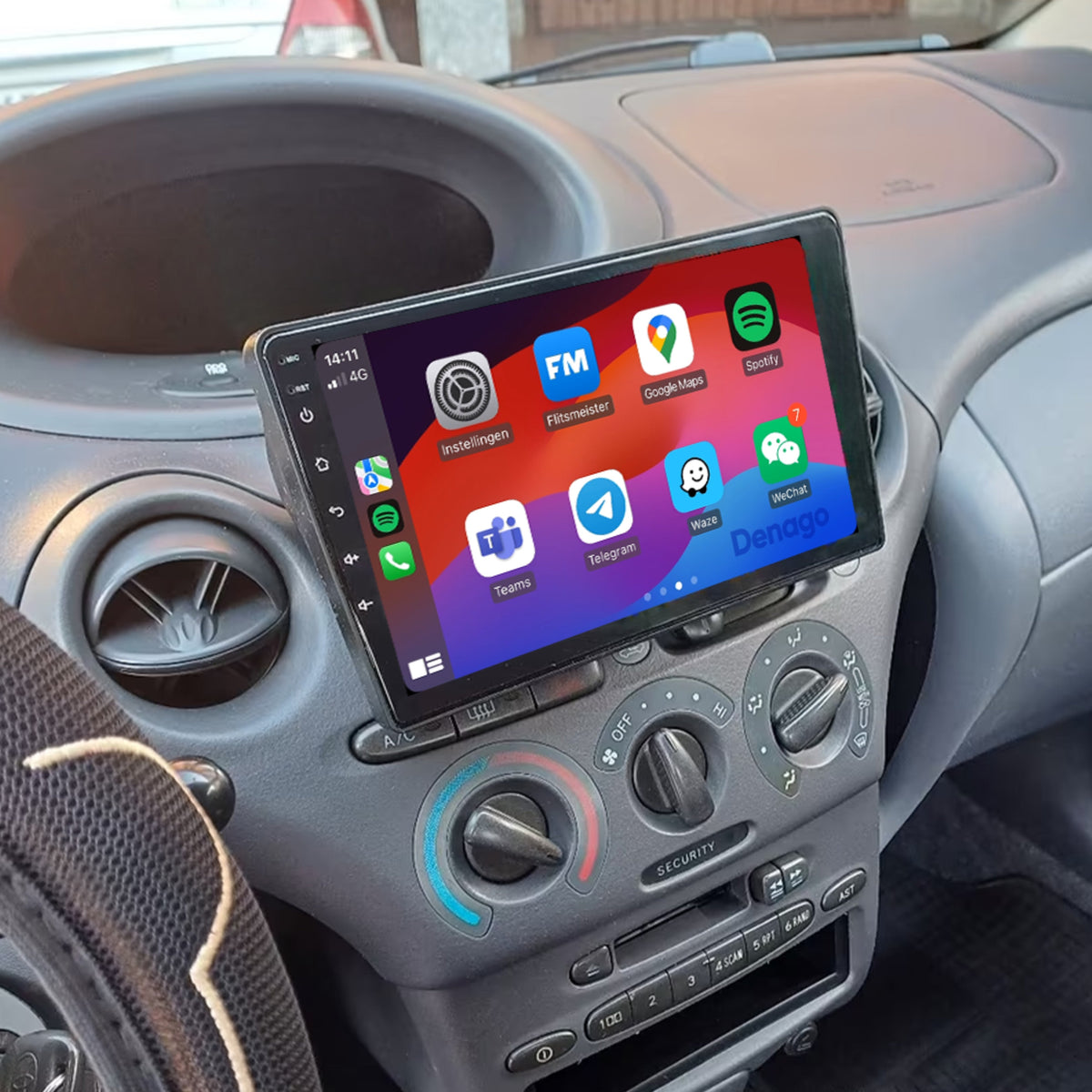 Toyota Yaris CarPlay autoradio | 1999 t/m 2005 | Denago DNG-A350 | 9 inch | Android 13 | Draadloos CarPlay & Android Auto-8
