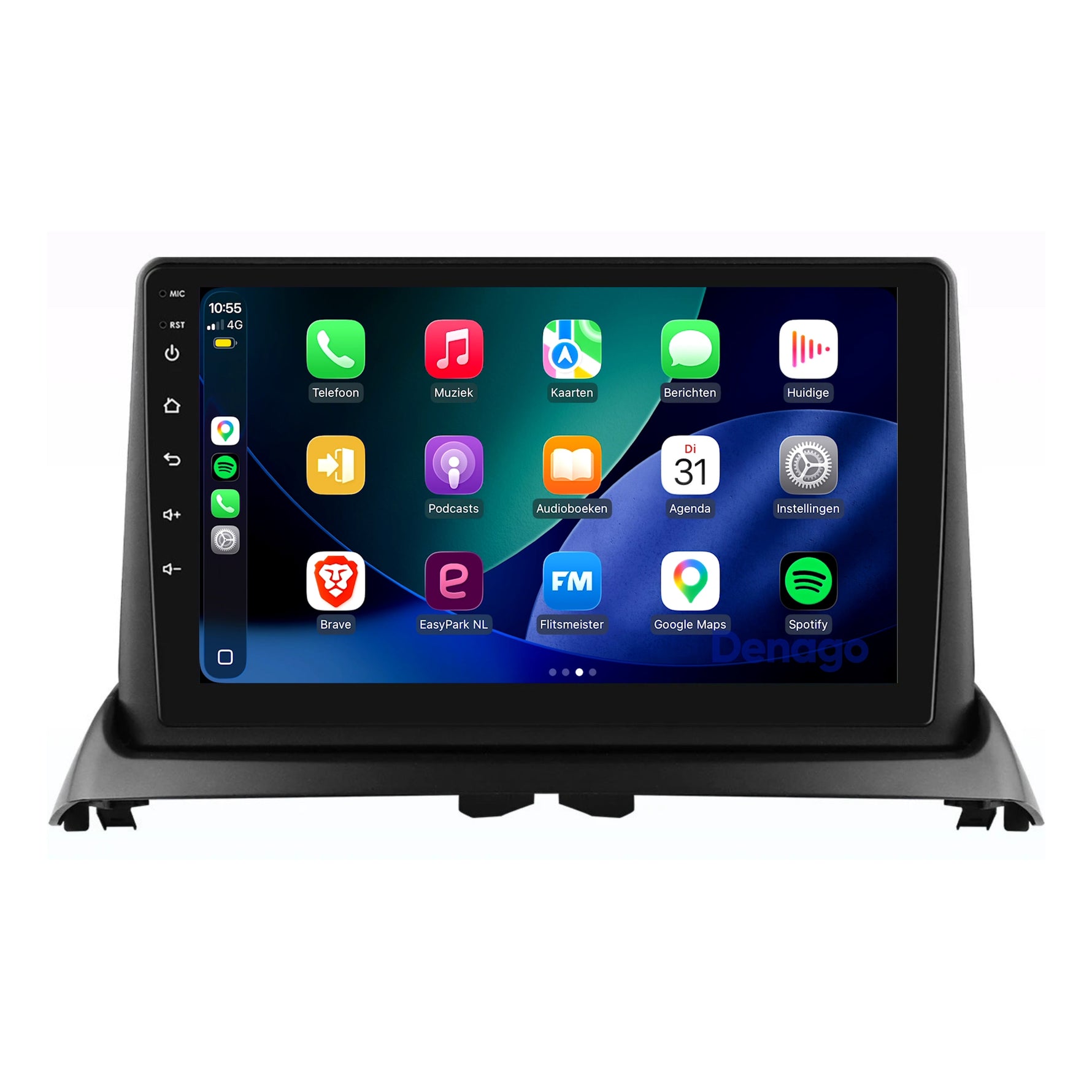 Renault Clio 2 CarPlay autoradio | 2005 t/m 2012 | Denago DNG-A433 | 9 inch | Android 13 | Draadloos CarPlay & Android Auto