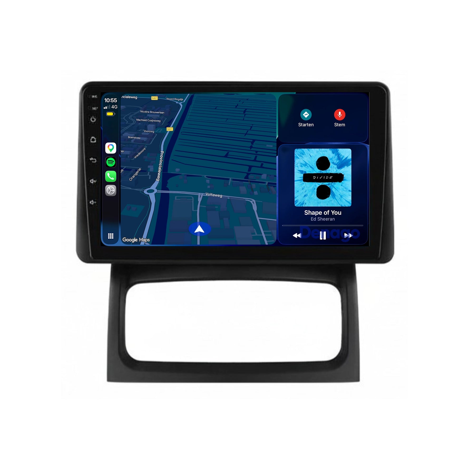 Renault Clio 2 CarPlay autoradio | 2005 t/m 2012 | Denago DNG-A424 | 9 inch | Android 13 | Draadloos CarPlay & Android Auto