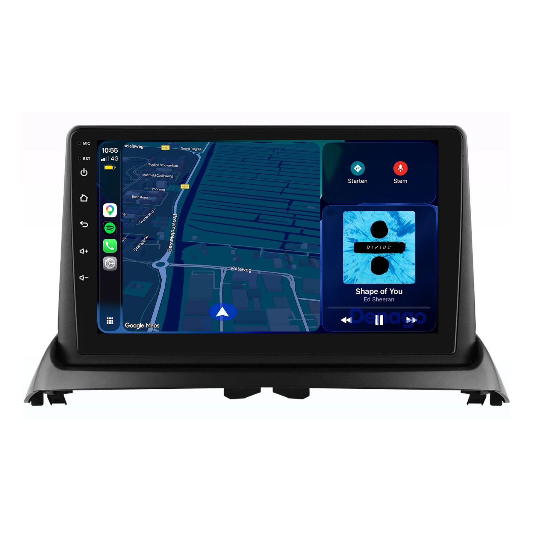 Renault Clio 2 CarPlay autoradio | 2005 t/m 2012 | Denago DNG-A433 | 9 inch | Android 13 | Draadloos CarPlay & Android Auto