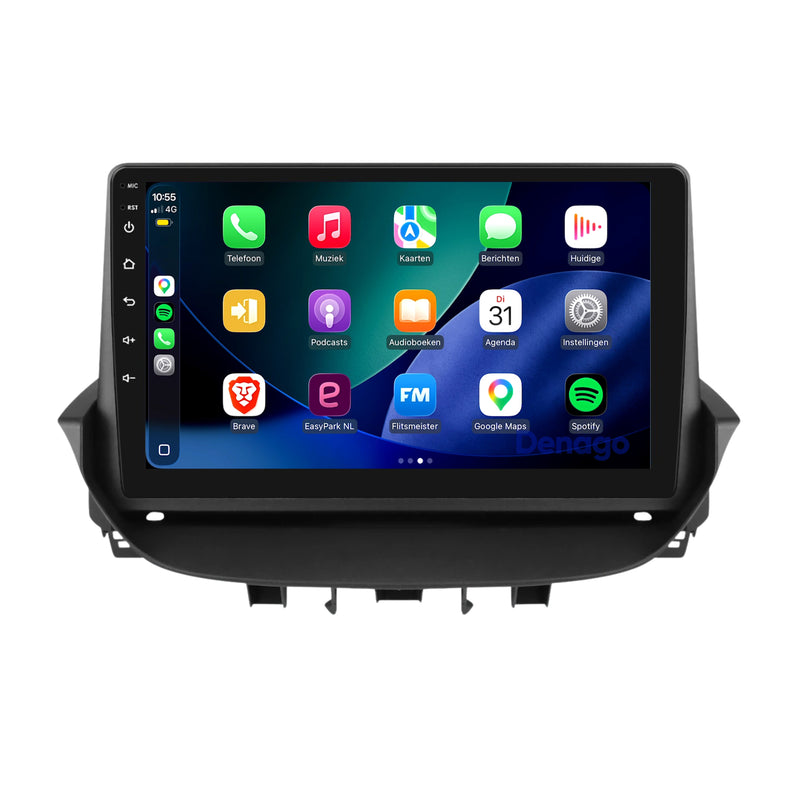 Renault Laguna 2 CarPlay autoradio | 2001 t/m 2007 | Denago DNG-A434 | 9 inch | Android 13 | Draadloos CarPlay & Android Auto-1