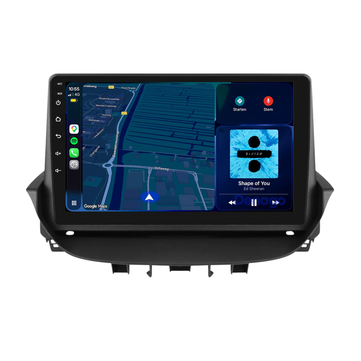 Renault Laguna 2 CarPlay autoradio | 2001 t/m 2007 | Denago DNG-A434 | 9 inch | Android 13 | Draadloos CarPlay & Android Auto-4