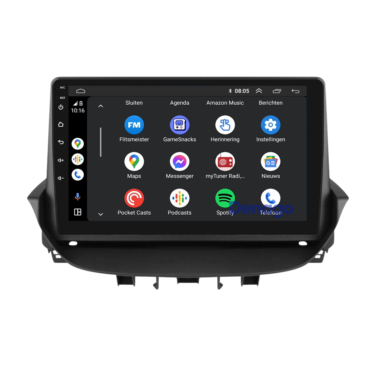 Renault Laguna 2 CarPlay autoradio | 2001 t/m 2007 | Denago DNG-A434 | 9 inch | Android 13 | Draadloos CarPlay & Android Auto-3