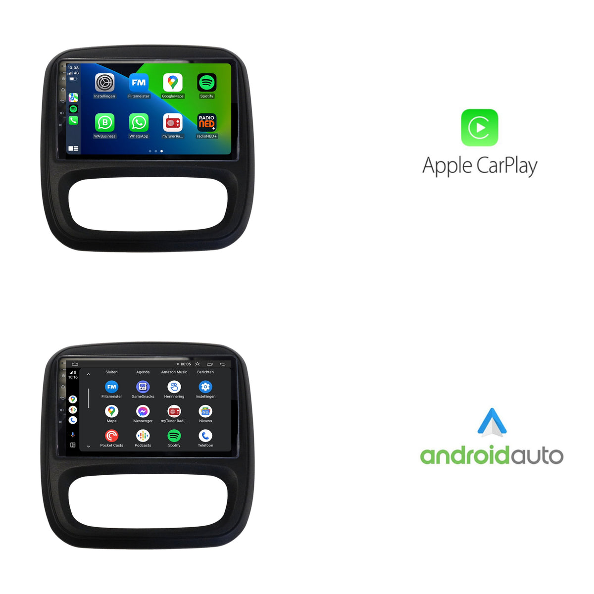 Renault Trafic CarPlay & Android Auto car radio | 2015 to 2021 | Android 13 | Davilon