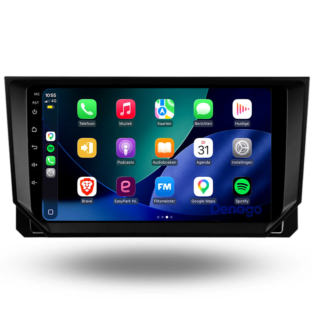 Seat Ibiza CarPlay autoradio | 2018 t/m 2026 | Denago DNG-A404 | 9 inch | Android 13 | Draadloos CarPlay & Android Auto-1