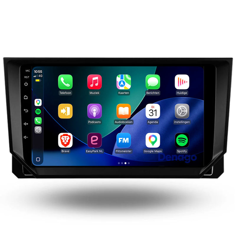 Seat Ibiza CarPlay autoradio | 2018 t/m 2026 | Denago DNG-A404 | 9 inch | Android 13 | Draadloos CarPlay & Android Auto-1