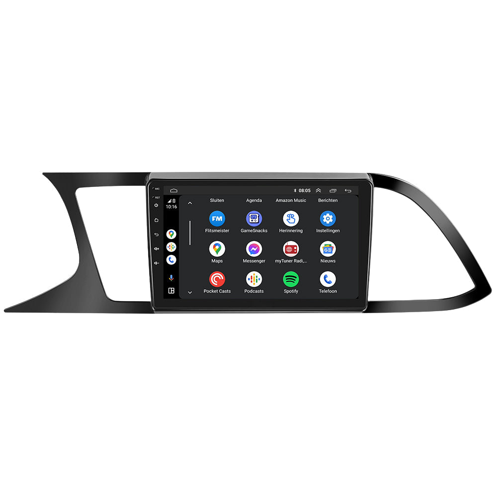 Seat Leon | Matt Zwart | Android 13 | Autoradio | 2013 t/m 2020 | CarPlay & Android Auto-3