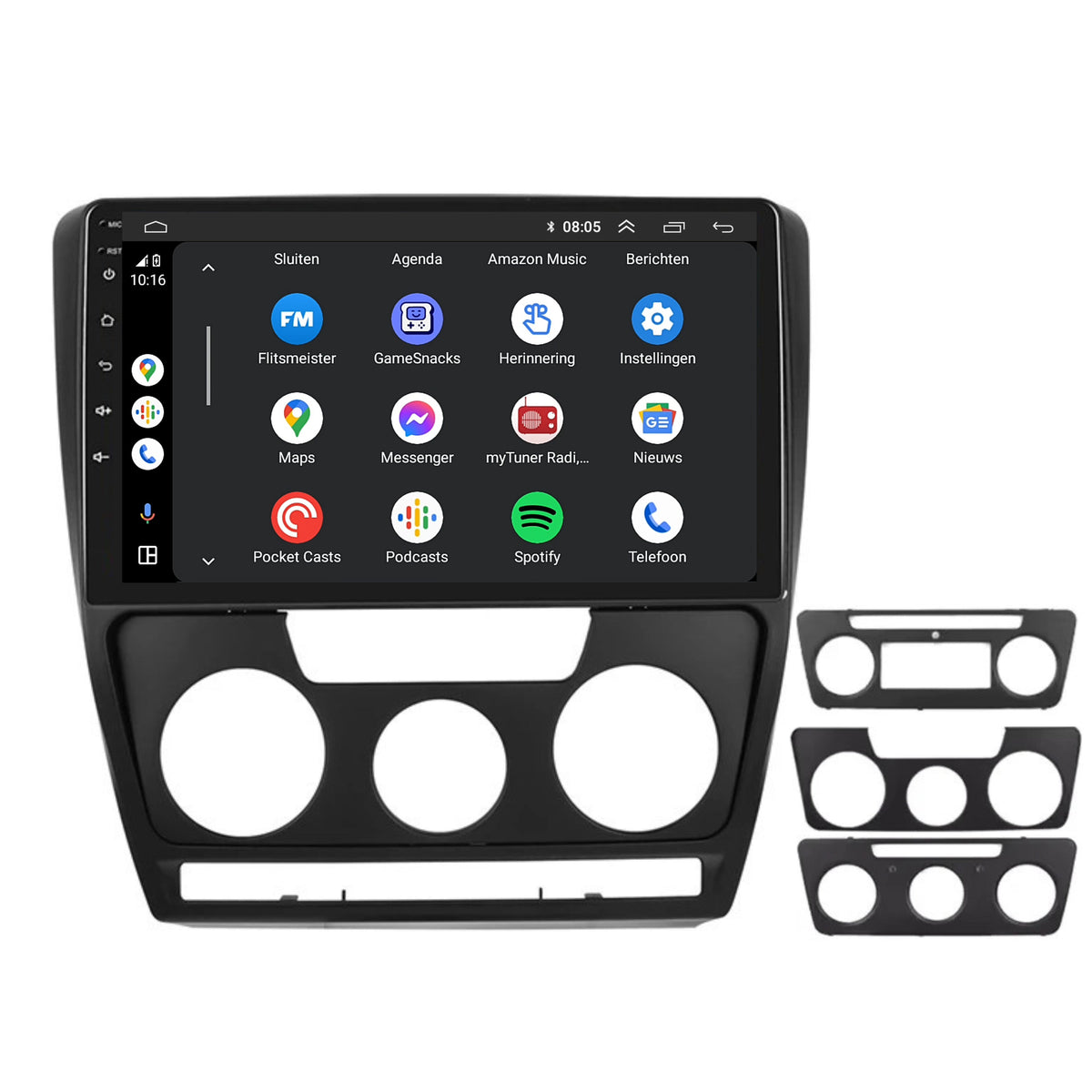 Skoda Octavia CarPlay & Android Auto car radio | 2007 to 2012 | Android 13 | Davilon-3