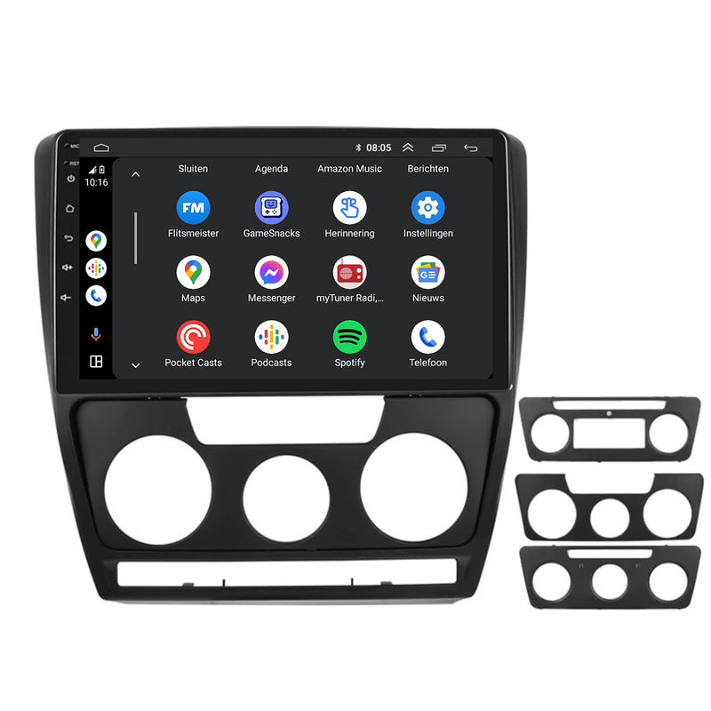 Skoda Octavia CarPlay & Android Auto car radio | 2007 to 2012 | Android 13 | Davilon-3