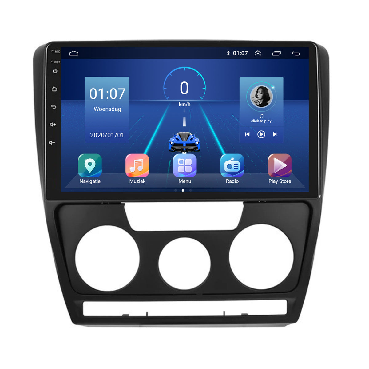 Skoda Octavia CarPlay & Android Auto car radio | 2007 to 2012 | Android 13 | Davilon-6