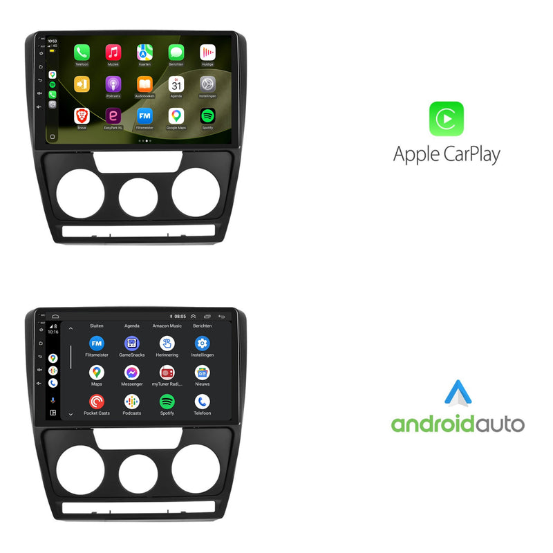 Skoda Octavia CarPlay & Android Auto car radio | 2007 to 2012 | Android 13 | Davilon-2