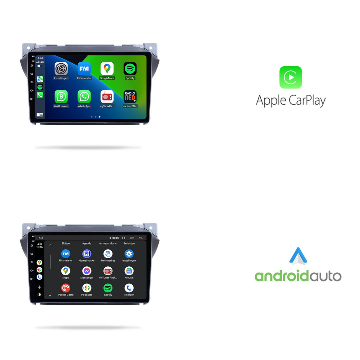 Autorradio con CarPlay y Android Auto para Suzuki Alto | 2008 a 2016 | Android 13 | Davilon-2