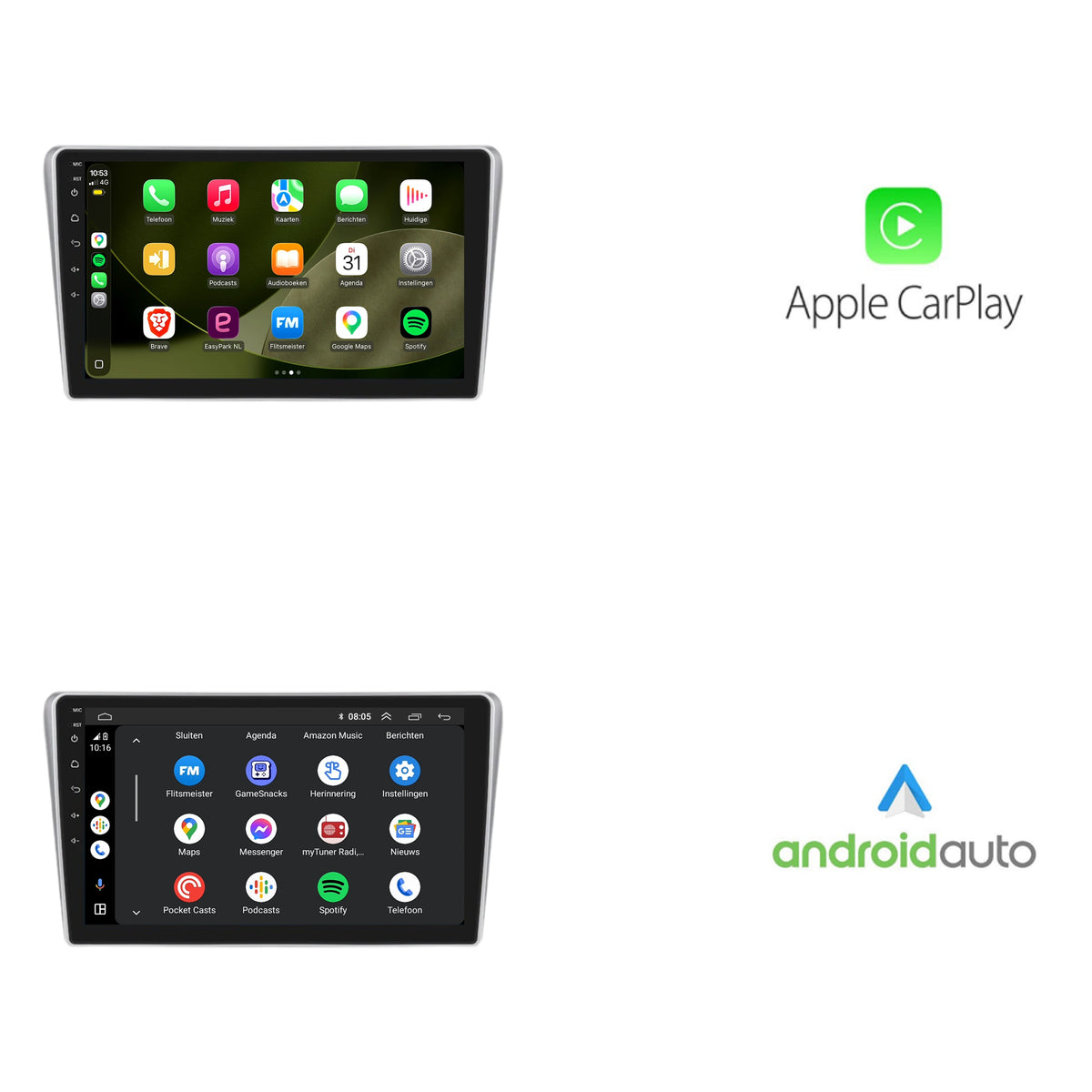 Toyota Avensis T25 CarPlay & Android Auto autoradio | 2003 t/m 2008 | Android 15 | Davilon-2
