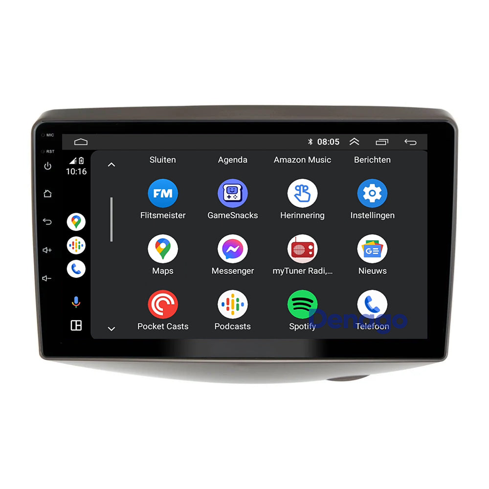 Toyota Yaris CarPlay autoradio Low versie | 1999 t/m 2005 | Denago DNG-A351 | 9 inch | Android 13 | Draadloos CarPlay & Android Auto-3