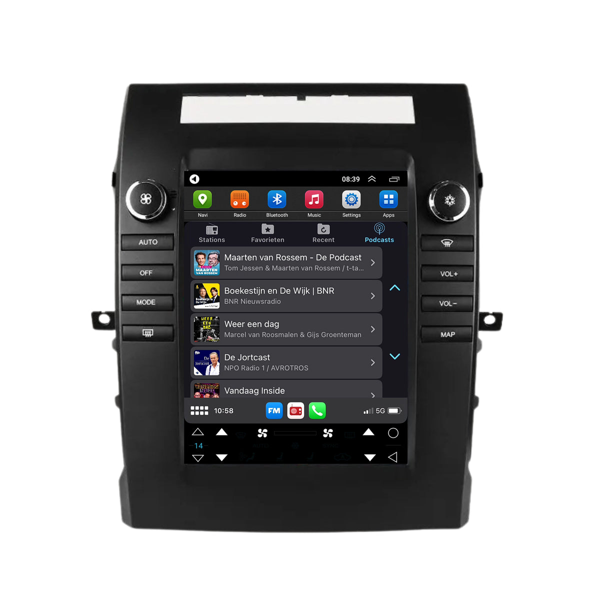 Toyota Corolla CarPlay & Android Auto autoradio | 2004 t/m 2009 | Android 15 | Davilon | Groot scherm-4