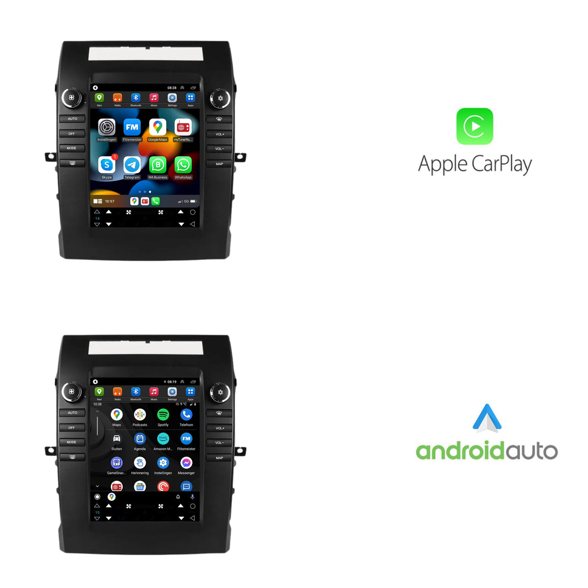 Toyota Corolla CarPlay & Android Auto autoradio | 2004 t/m 2009 | Android 15 | Davilon | Groot scherm-2