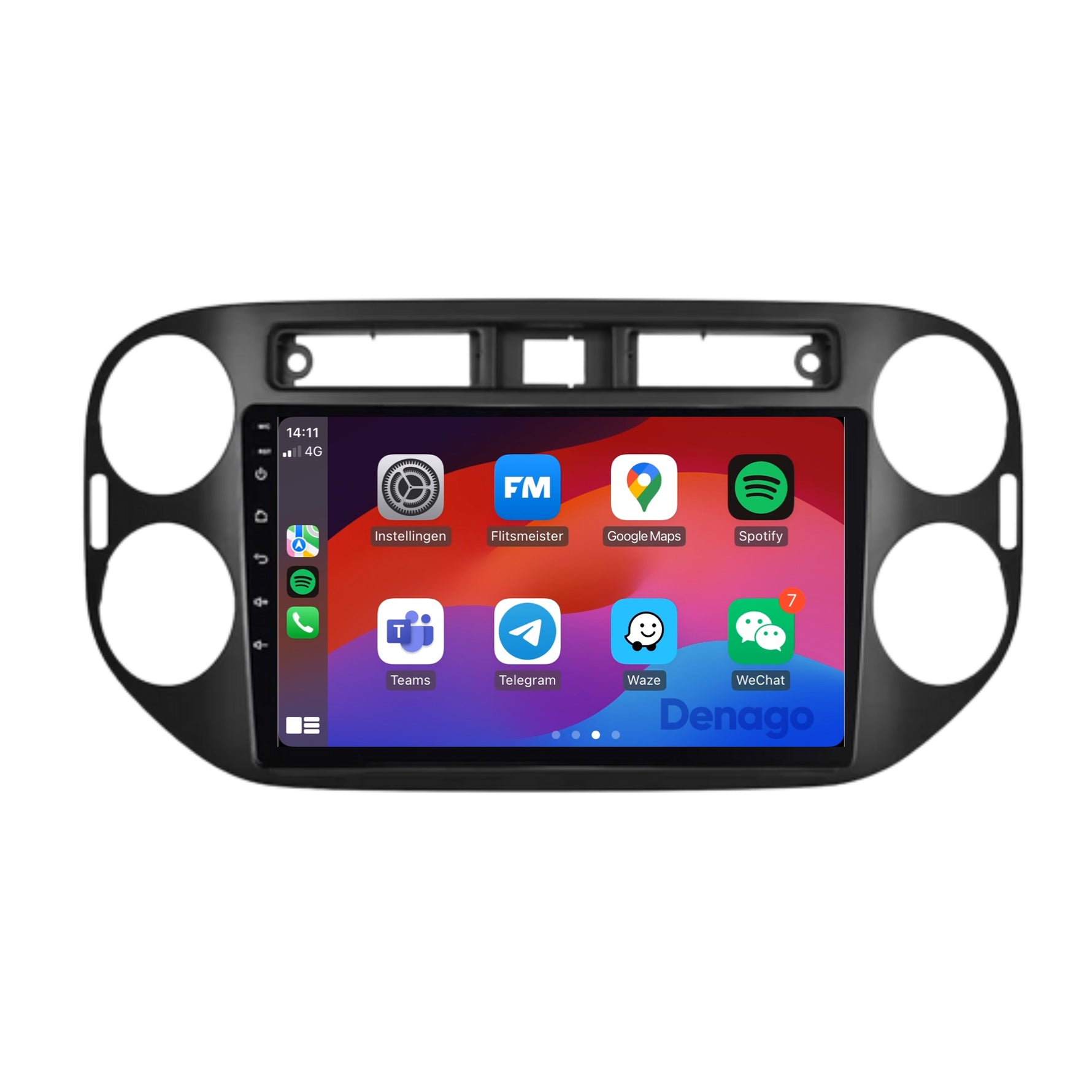 Volkswagen Tiguan CarPlay autoradio | 2007 t/m 2015 | Denago DNG-A394 | 9 inch | Android 13 | Draadloos CarPlay & Android Auto