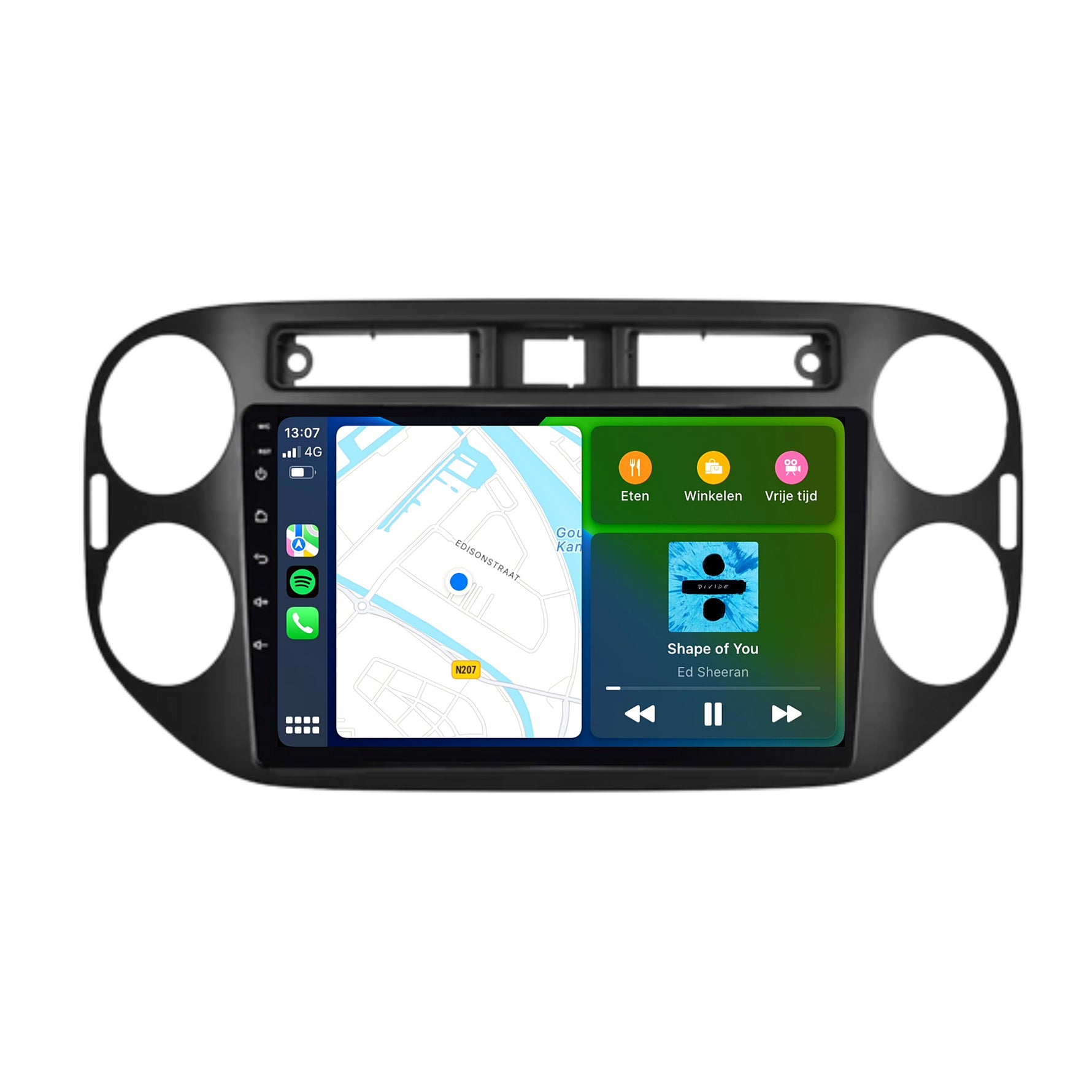 Volkswagen Tiguan | Android 13 | Autoradio | 2007 t/m 2015 | CarPlay & Android Auto | Glans Zwart