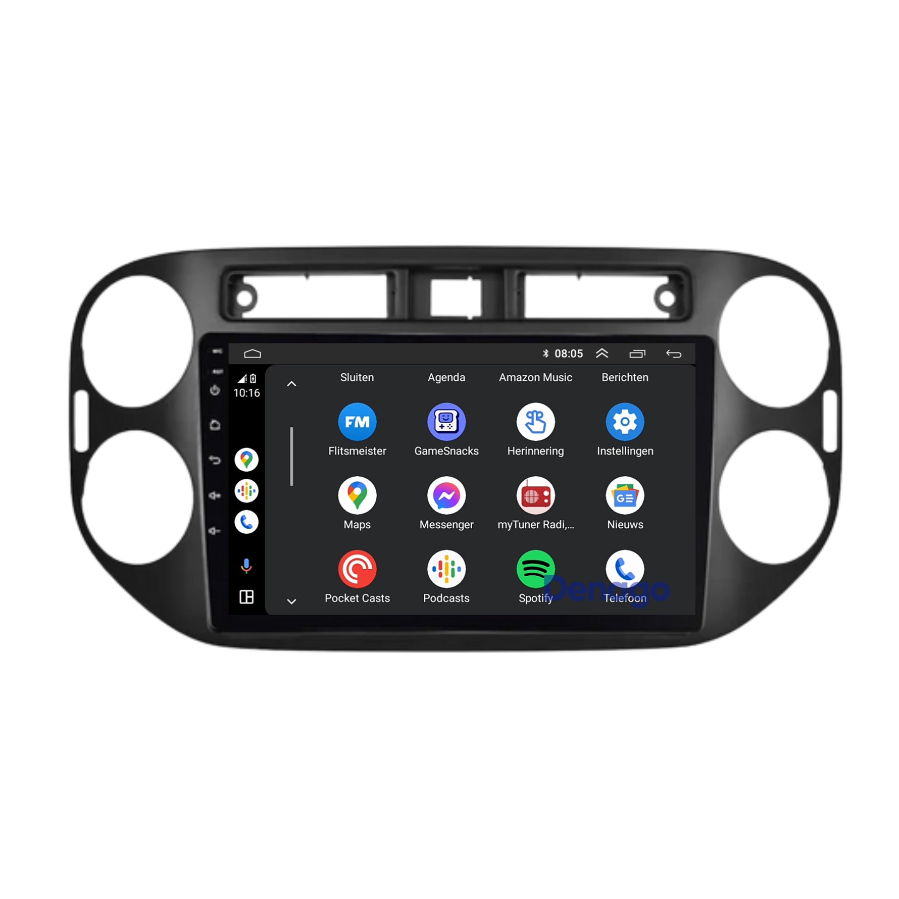 Volkswagen Tiguan CarPlay autoradio | 2007 t/m 2015 | Denago DNG-A394 | 9 inch | Android 13 | Draadloos CarPlay & Android Auto