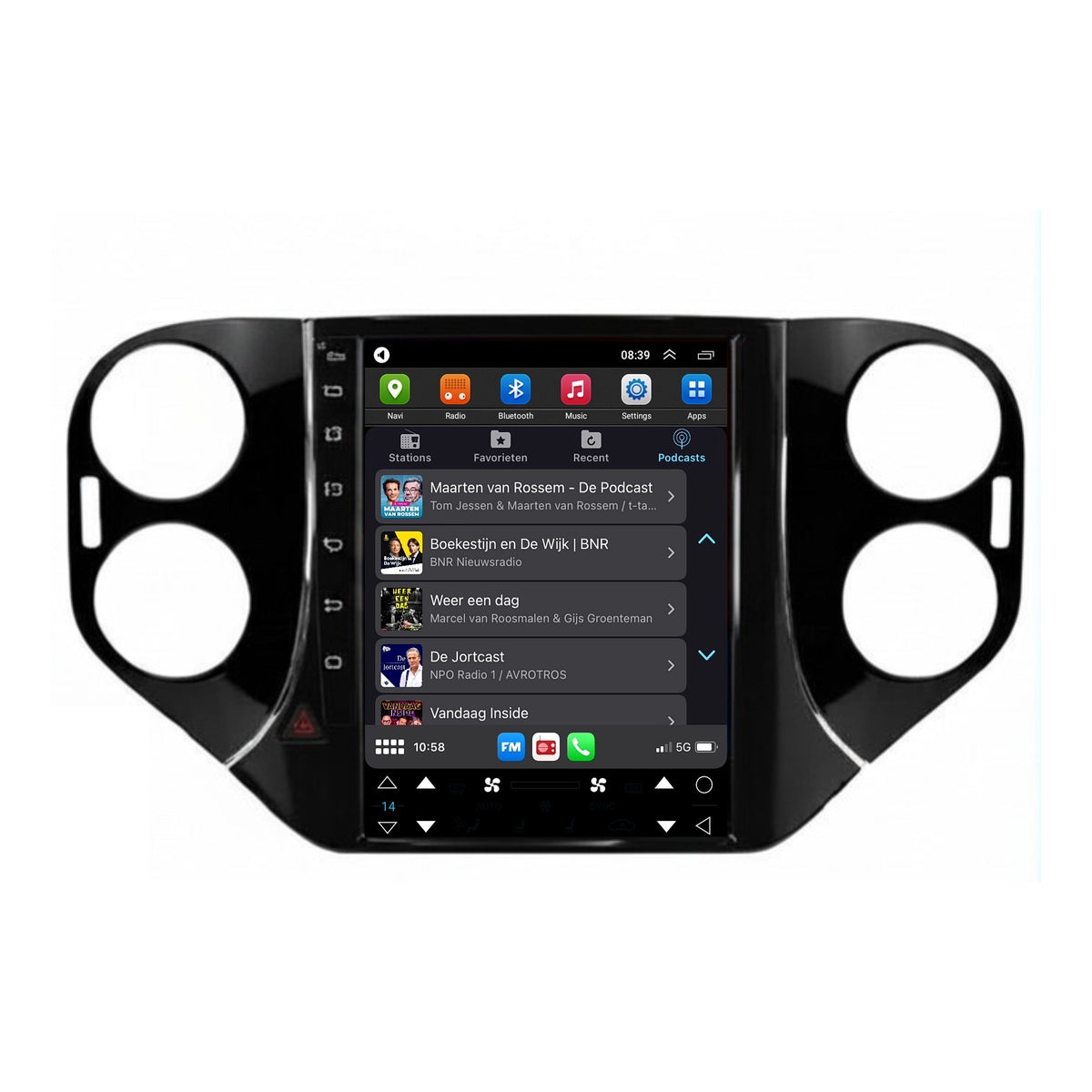Volkswagen Tiguan CarPlay & Android Auto autoradio | 2007 t/m 2016 | Android 15 | Davilon | Groot scherm-5