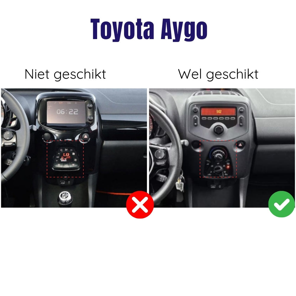Toyota Aygo CarPlay & Android Auto autoradio | 2015 t/m 2021 | Android 15 | Davilon | 10 inch | Volledig nieuw paneel | x-wave-6