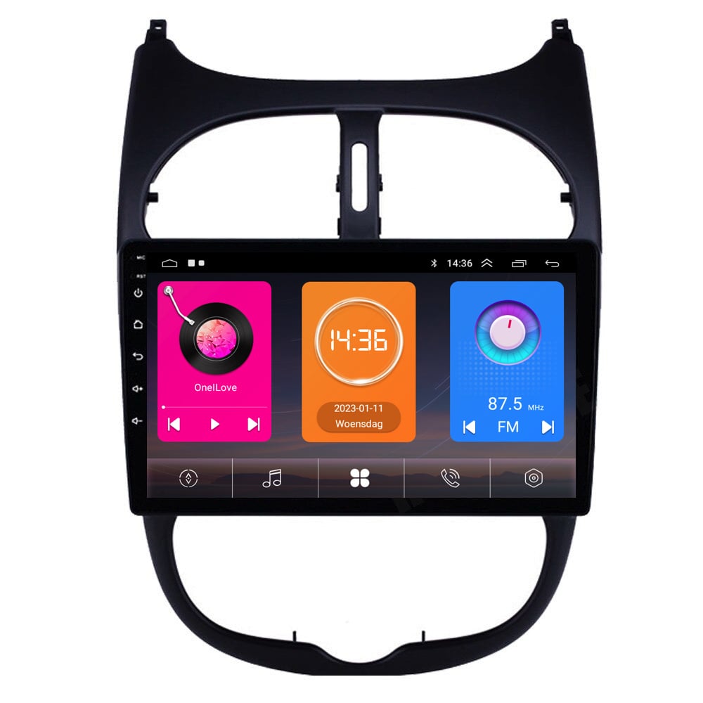 Peugeot 206 1GB CarPlay | 1998 do 2009 | Android Auto