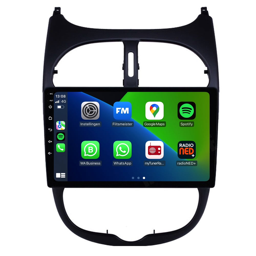 Peugeot 206 | 206 SW | 206 CC | Android 13 | Autoradio | 1998 t/m 2009 | CarPlay & Android Auto-1