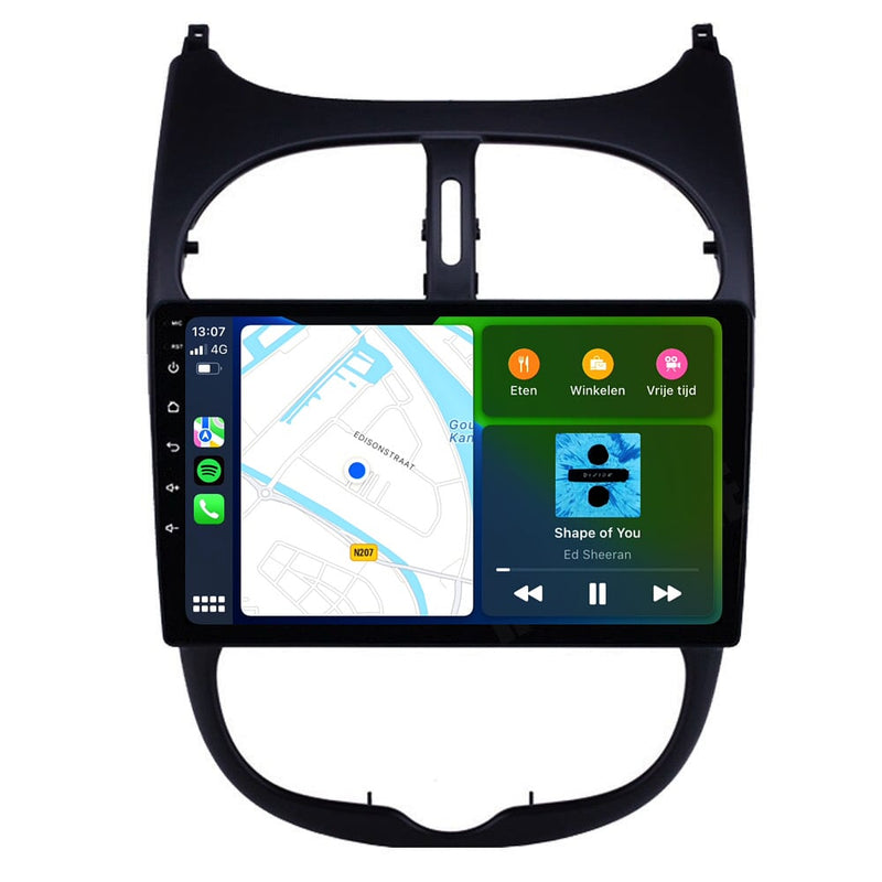 Peugeot 206 | 206 SW | 206 CC | Android 13 | Autoradio | 1998 t/m 2009 | CarPlay & Android Auto-3