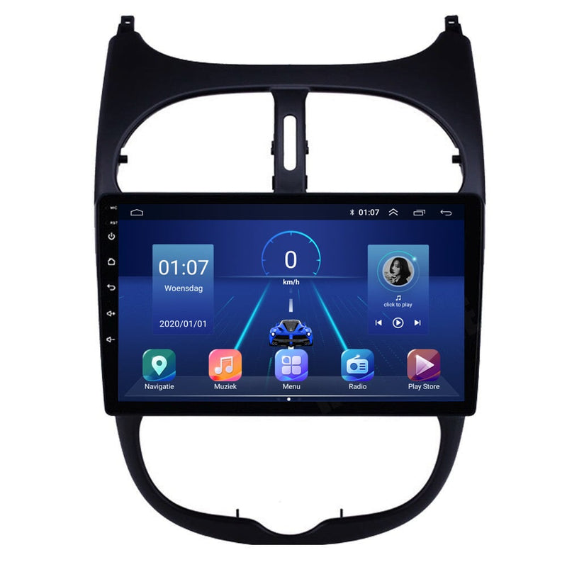 Peugeot 206 | 206 SW | 206 CC | Android 13 | Autoradio | 1998 t/m 2009 | CarPlay & Android Auto-5