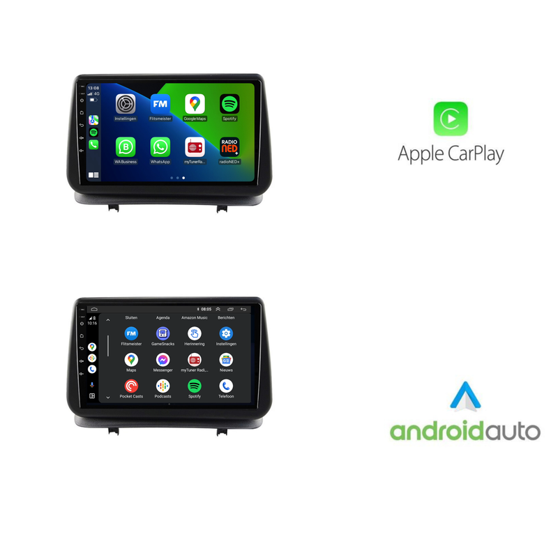 Renault Clio CarPlay & Android Auto autoradio | 2005 t/m 2012 | Android 15 | Davilon-9