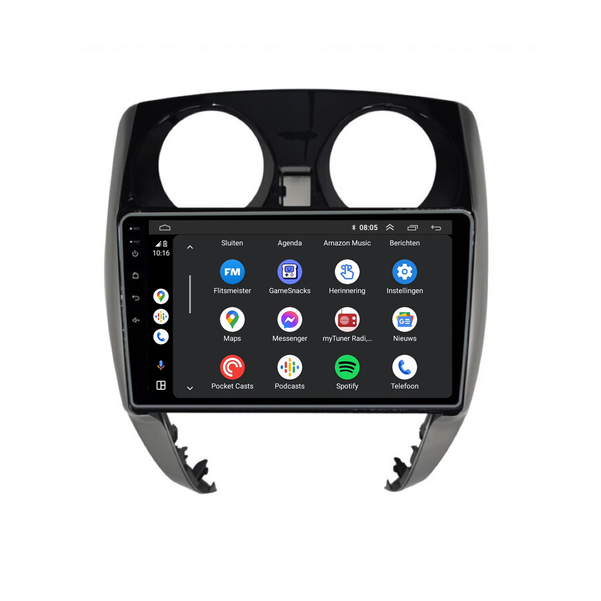 Nissan Note CarPlay & Android Auto autoradio | 2013 t/m 2017 | Android 15 | Davilon-10