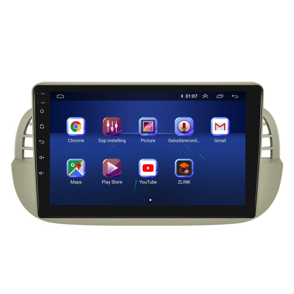 Fiat 500 | Android 13 | Autoradio | 2007 t/m 2015 | CarPlay & Android Auto | Beige-5