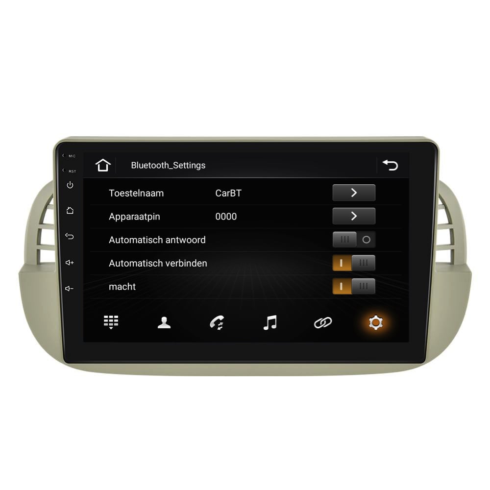 Fiat 500 | Android 13 | Autoradio | 2007 t/m 2015 | CarPlay & Android Auto | Beige-7