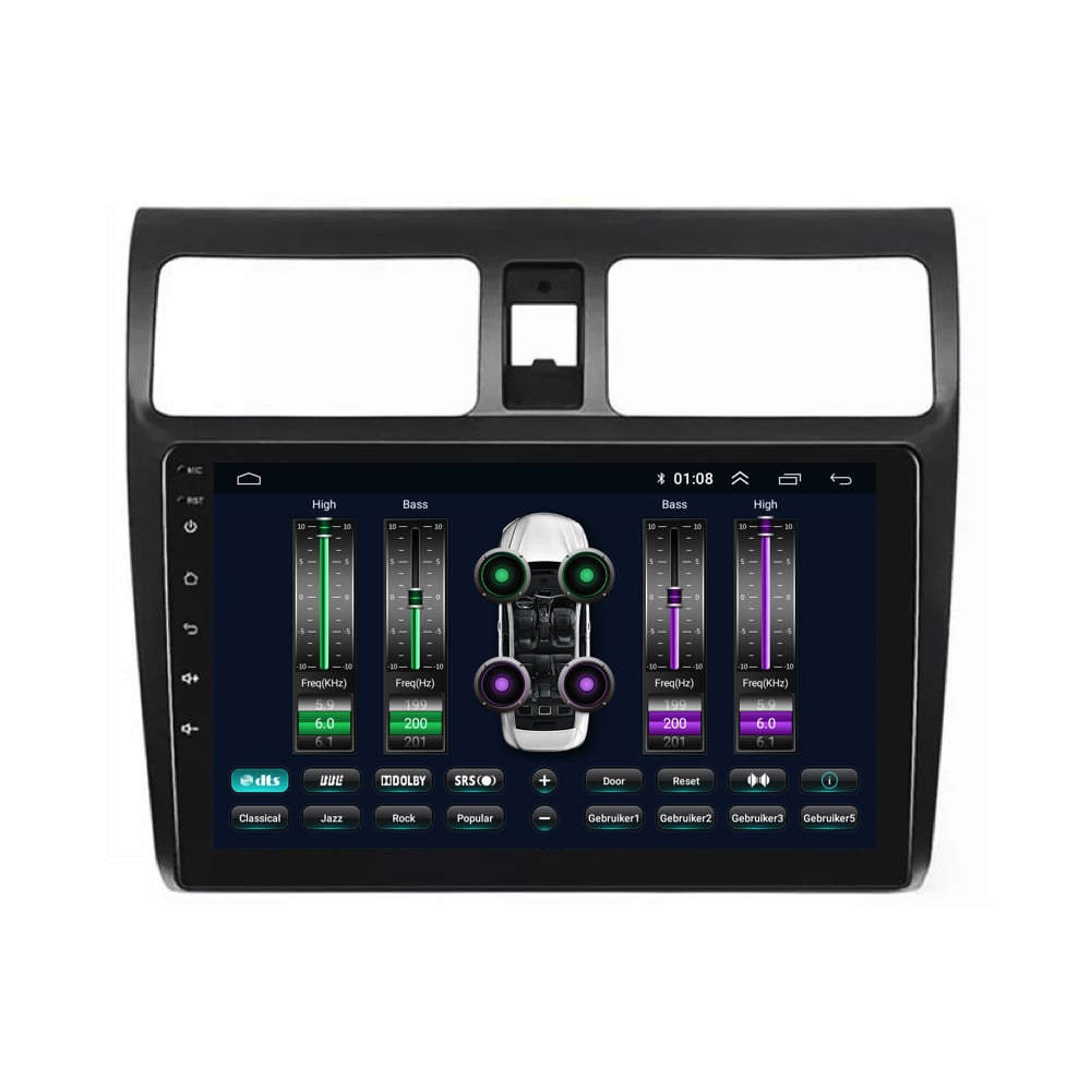 Suzuki Swift CarPlay & Android Auto Autoradio | 2004 bis 2010 | Android 13 | Davilon-6