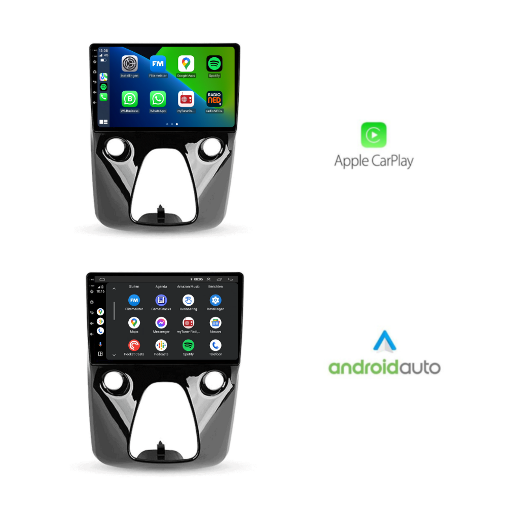 Toyota Aygo CarPlay & Android Auto autoradio | 2015 t/m 2021 | Android 15 | Davilon | 10 inch | Volledig nieuw paneel | x-wave-3