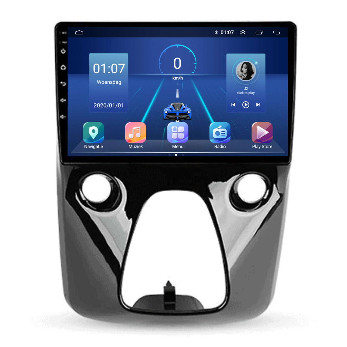 Toyota Aygo CarPlay & Android Auto autoradio | 2015 t/m 2021 | Android 15 | Davilon | 10 inch | Volledig nieuw paneel | x-wave-9