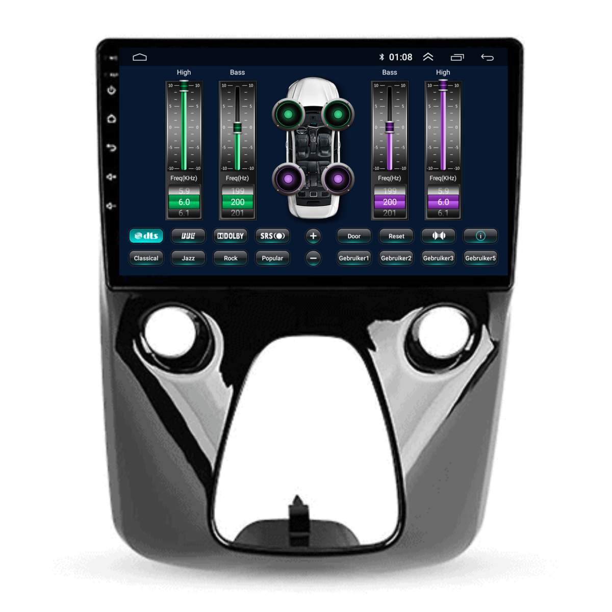 Toyota Aygo CarPlay & Android Auto autoradio | 2015 t/m 2021 | Android 15 | Davilon | 10 inch | Volledig nieuw paneel | x-wave-8